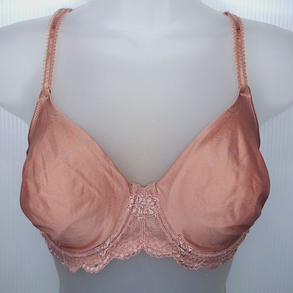 Wacoal 85140 Seductive Support Contour Underwire Bra 36C Pink Lace Romantic